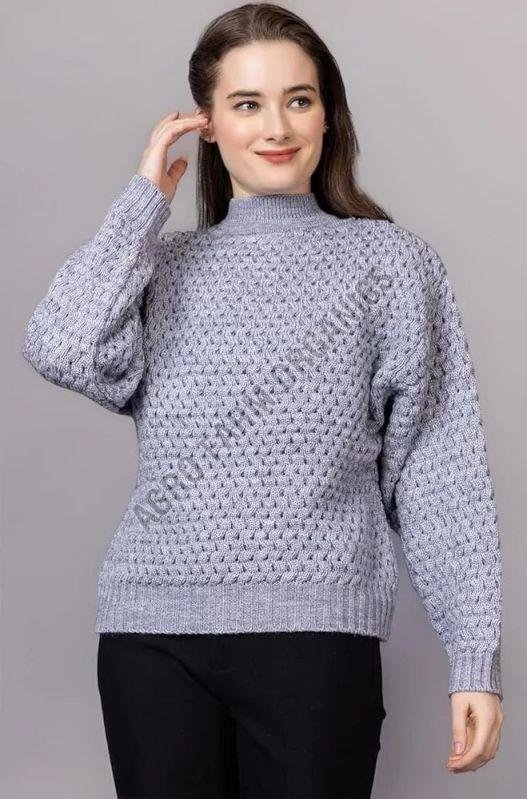Grey Wool Women Stylish Sweaters