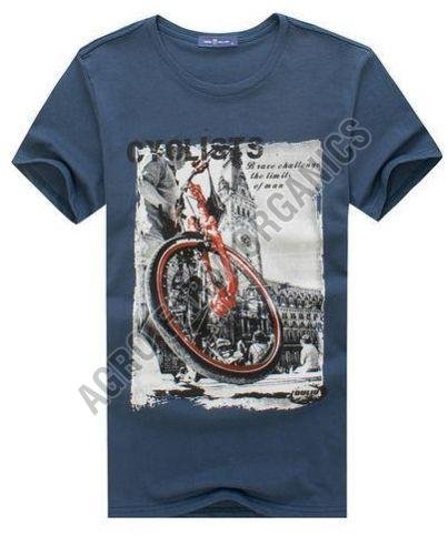 Half Sleeve Mens Printed Cotton T-Shirt