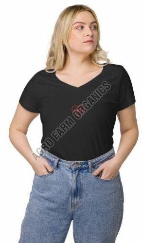 Ladies V Neck Slim Fit T-Shirt