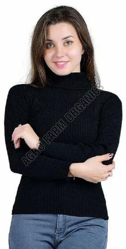 Ladies Wool High Neck Sweater