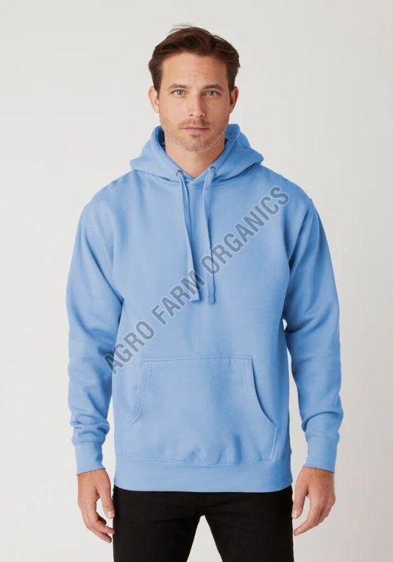 Mens Cotton Blend Plain Hoodies