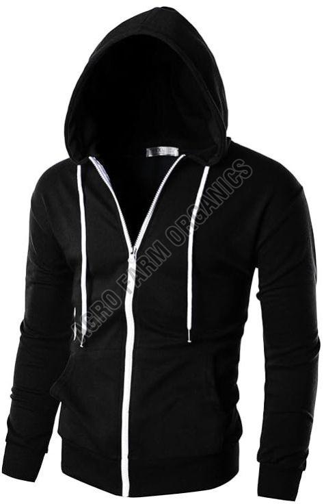 Mens Slim Fit Long Sleeve Lightweight Zip Up Hoodie