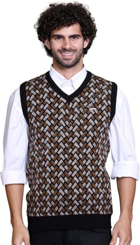Mens V Neck Sleeveless Sweater