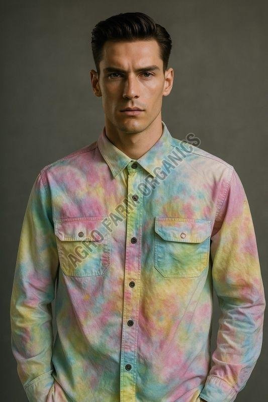 Multi Color Self Design Tie &AMP; Dye Shirt