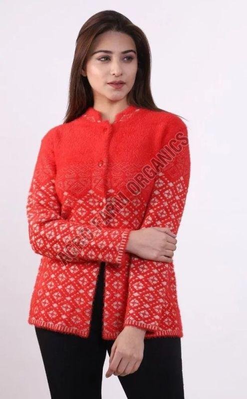 Red And White Ladies Sweater