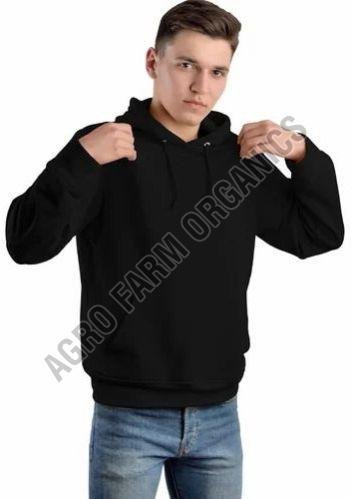 Sleek Black Pullover Hoodie for Men