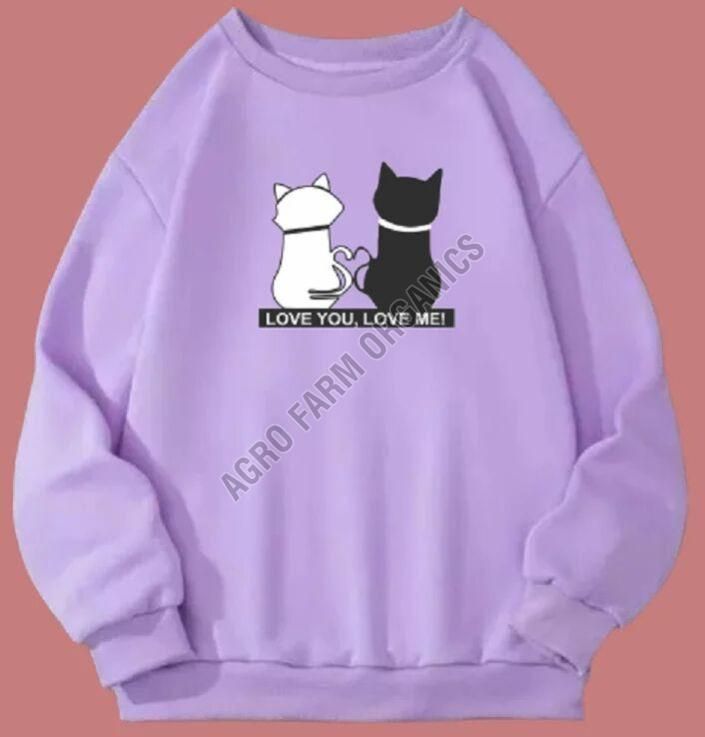 Women Cotten Pullover Printed Sweatshirts