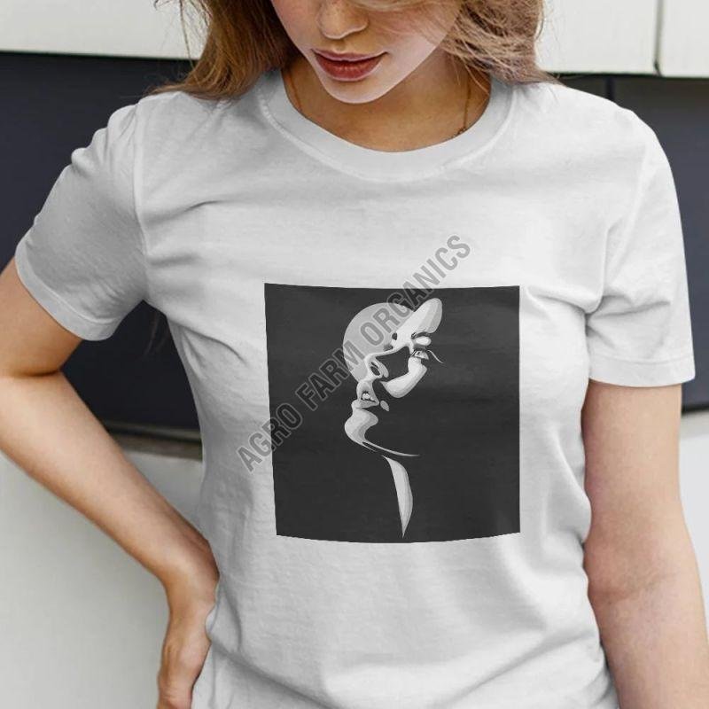 Womens Slim Fit White T-shirt