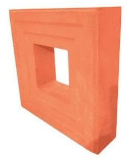 3D Square Terracotta Clay Jali