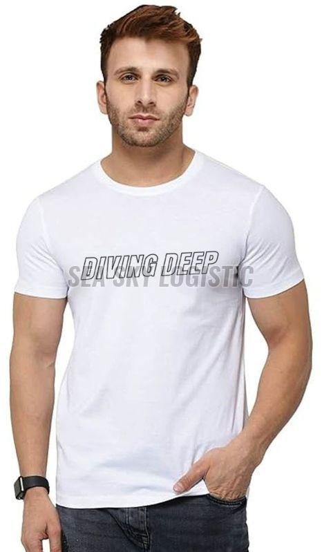Mens Round Neck Pure Cotton T-Shirt