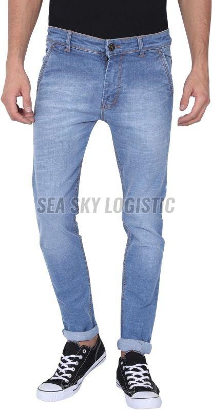 Mens Tapered Fit Stylish Cotton Jeans