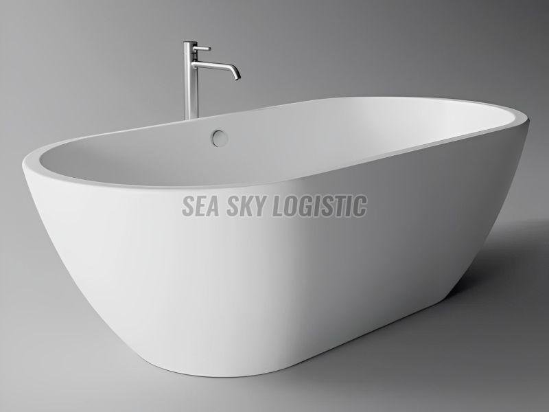 White Ceramic Bathtub