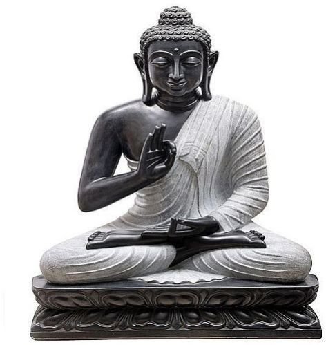 Black Marble Meditation Buddha Statue