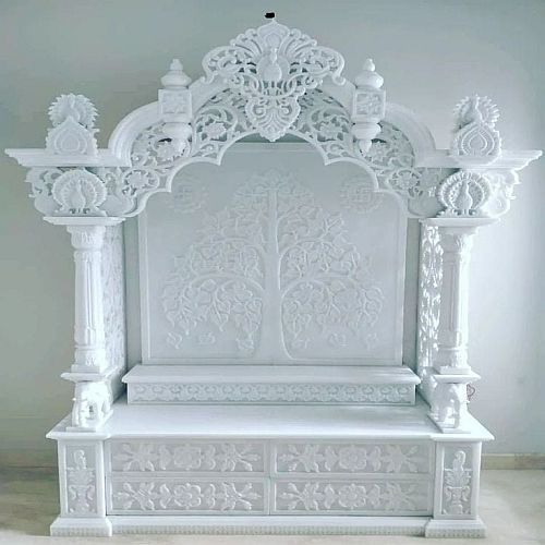 Carved White Marble Temple