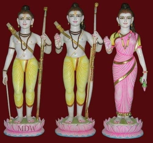 Iskon Style RAM Darbar Marble Statue