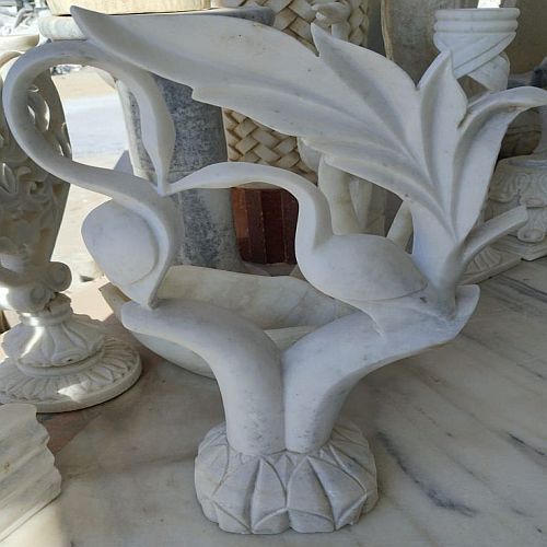 White Birds Marble Sculpture