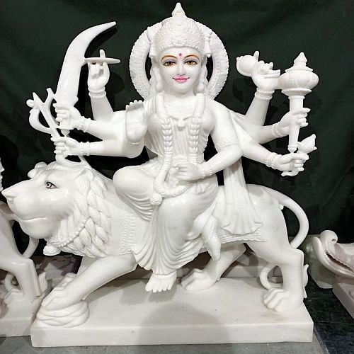 White Marble Durga Mata Statue
