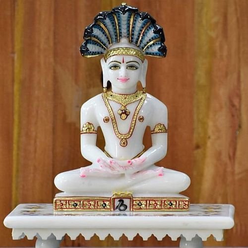 White Marble Parshwanath Statue