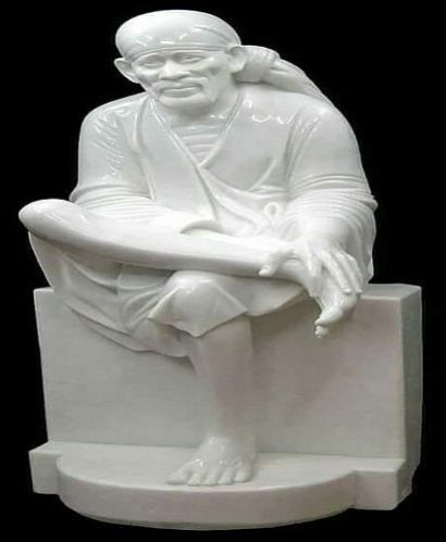 White Marble Sai Baba Statue