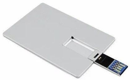 White Credit Card Type Pen Drive