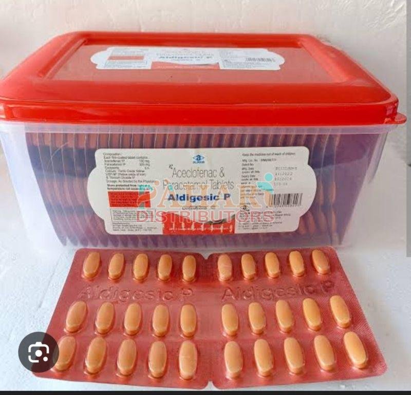 Aldegesic P Aceclofenac Paracetamol Tablets