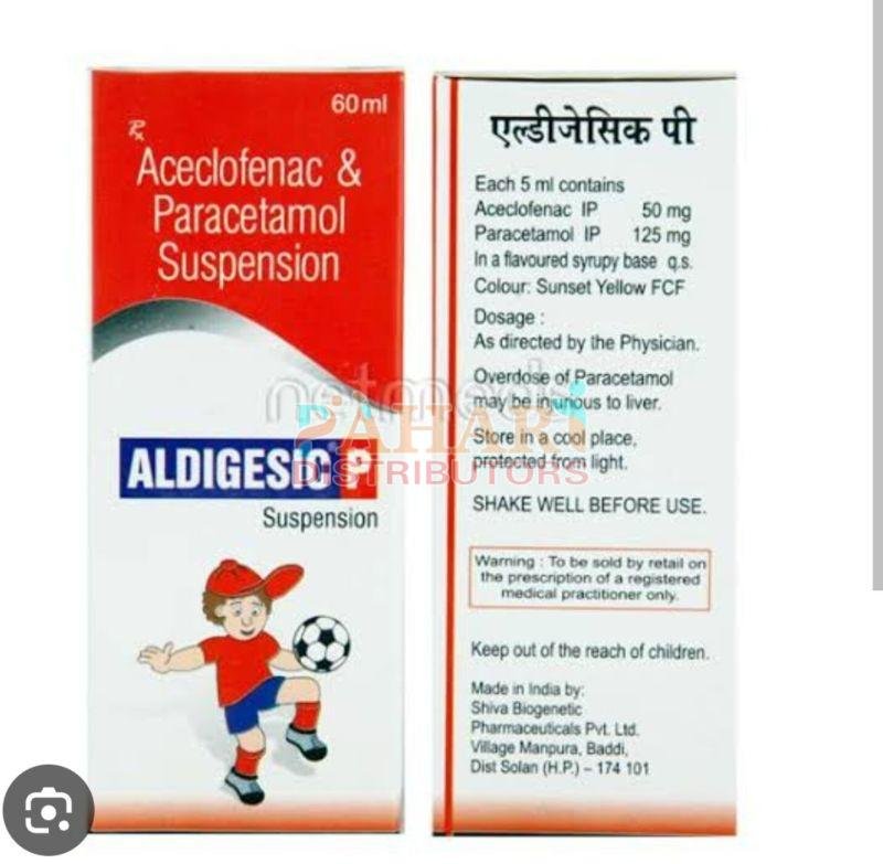 Aldigesic P Aceclofenac Paracetamol Syrup