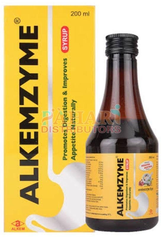 Alkemzyme Fungaal Diastase Papin Activated Charcoal Syrup