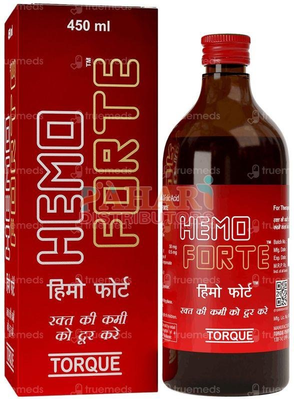 Hemo Forte Iron Hydroxide Polymaltose Complex Folic Acid Syrup