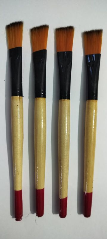 Flat Wooden Handle Artist Brush