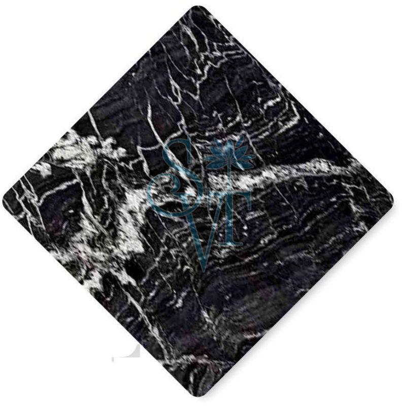 Indian Marquina Black Granite Slab