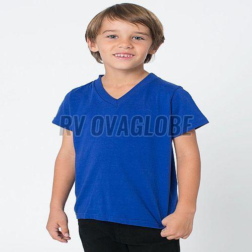 Kids Blue V Neck Cotton T-Shirt