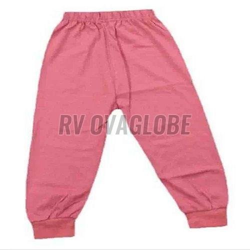Kids Girls Plain Pink Cotton Lower