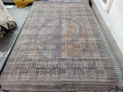 Earth Grey Wool and Viscose Rug
