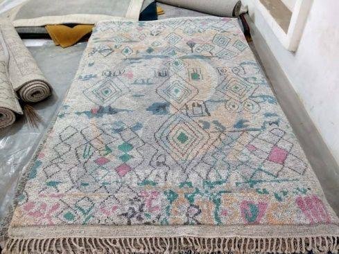 Multicolor Diamond Wool And Viscose Rug