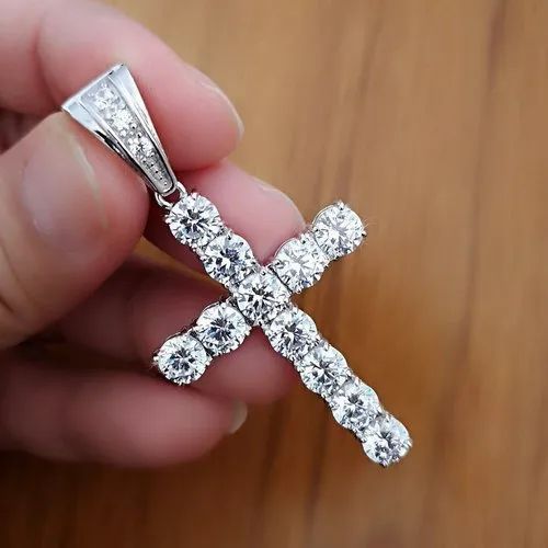 Modern Elegance Diamond Cross Pendant