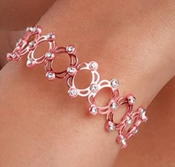 925 Sterling Silver Rose Gold Ladies Bracelet