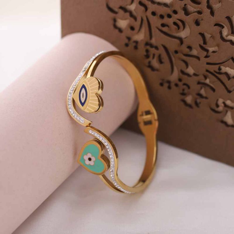 Stainless Steel Gold Finish Ladies Bracelet