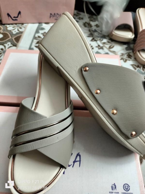 Grey Wedge Heel Ladies Sandal