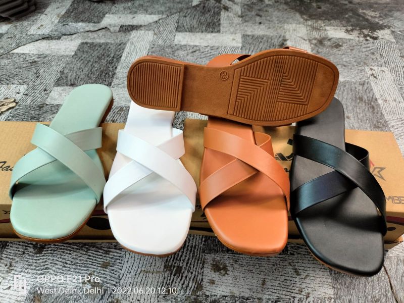 Modern Dual Strap Ladies Slipper