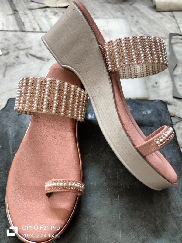 Peach Heel Ladies Sandal