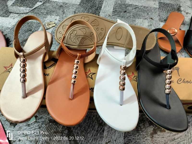 T Strap Flat Ladies Sandal