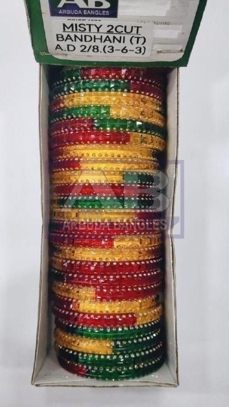 Misty Rainbow Glass Bangles