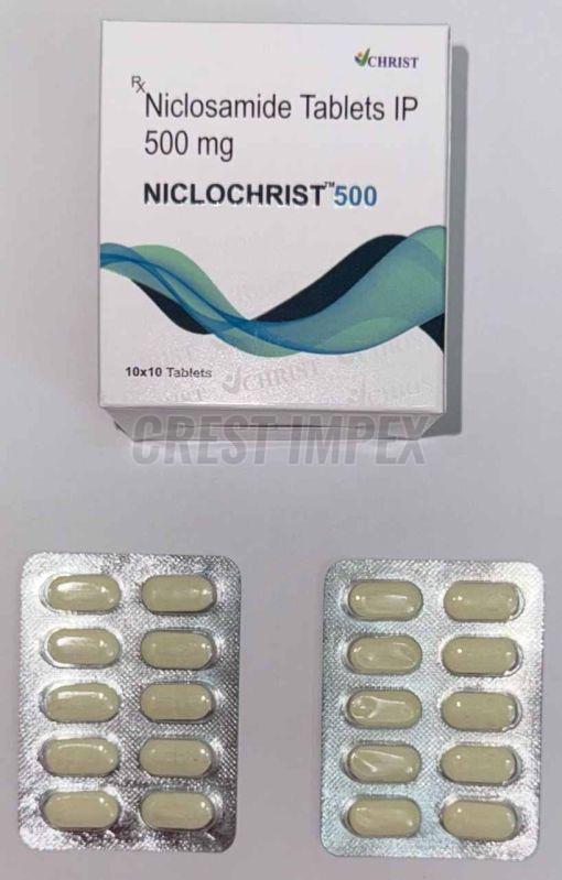 Niclochrist 500mg Niclosamide Tablet