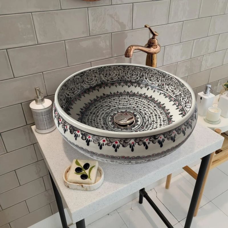Ceramic Printed Wash Basin