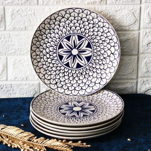 Printed Ceramic Handmade Dinner Plates