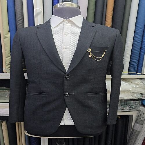Mens Grey Bespoke Custom Tailored Blazer