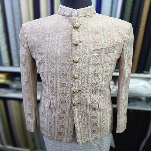 Mens Party Wear Mandarin Collar Ethnic Blazer