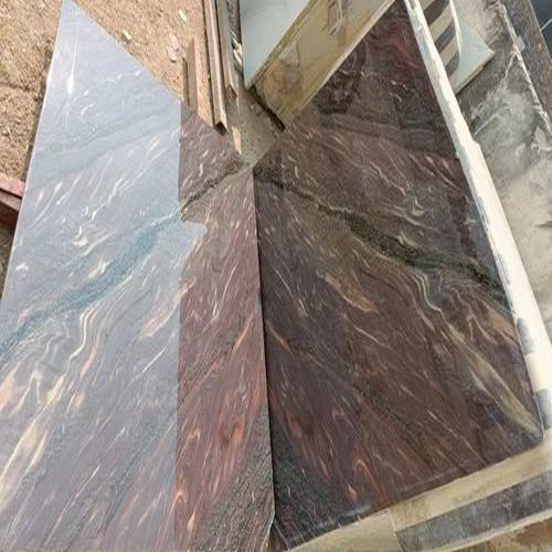 Smooth Surface Finish Katni Brown Marble Slab