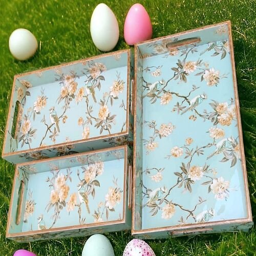 Resin Rectangular Printed Serving Tray