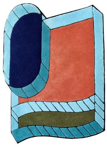 Abstract Geometric Multi-Color Hand Tufted Area Rug